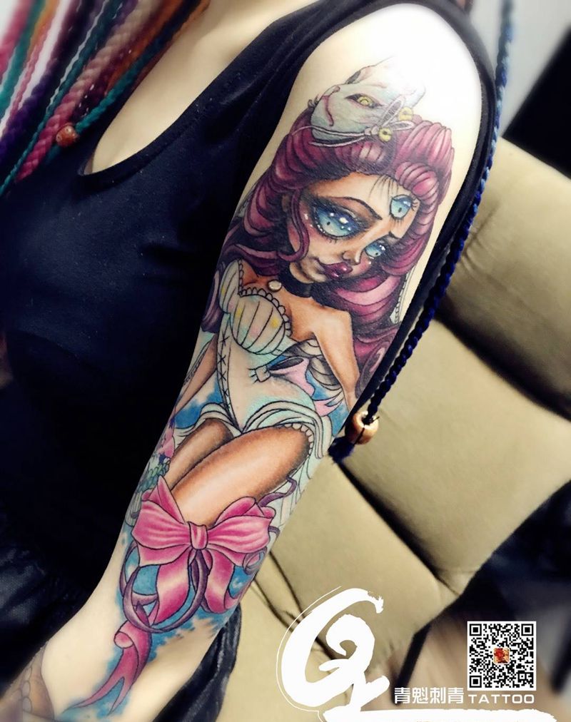 丑娃娃纹身图片