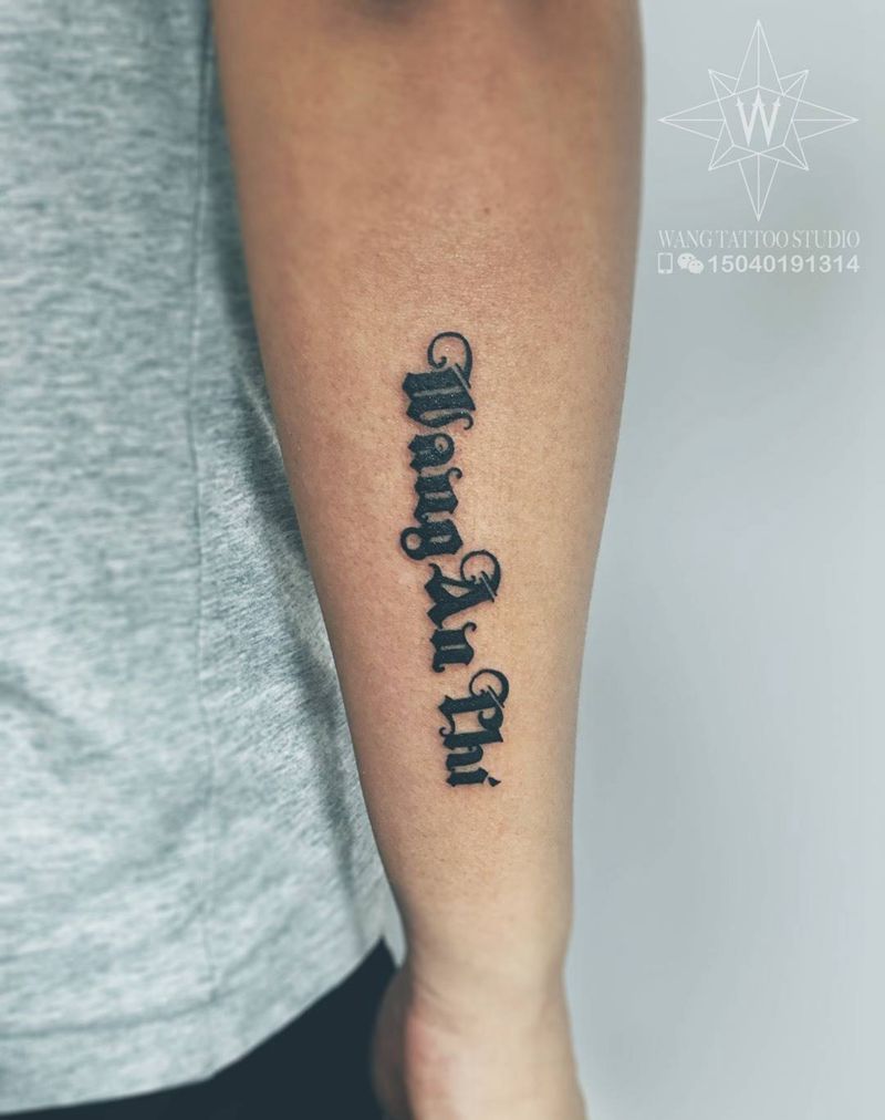 爱的字母纹身图片_成品手臂欧美字符纹身图案