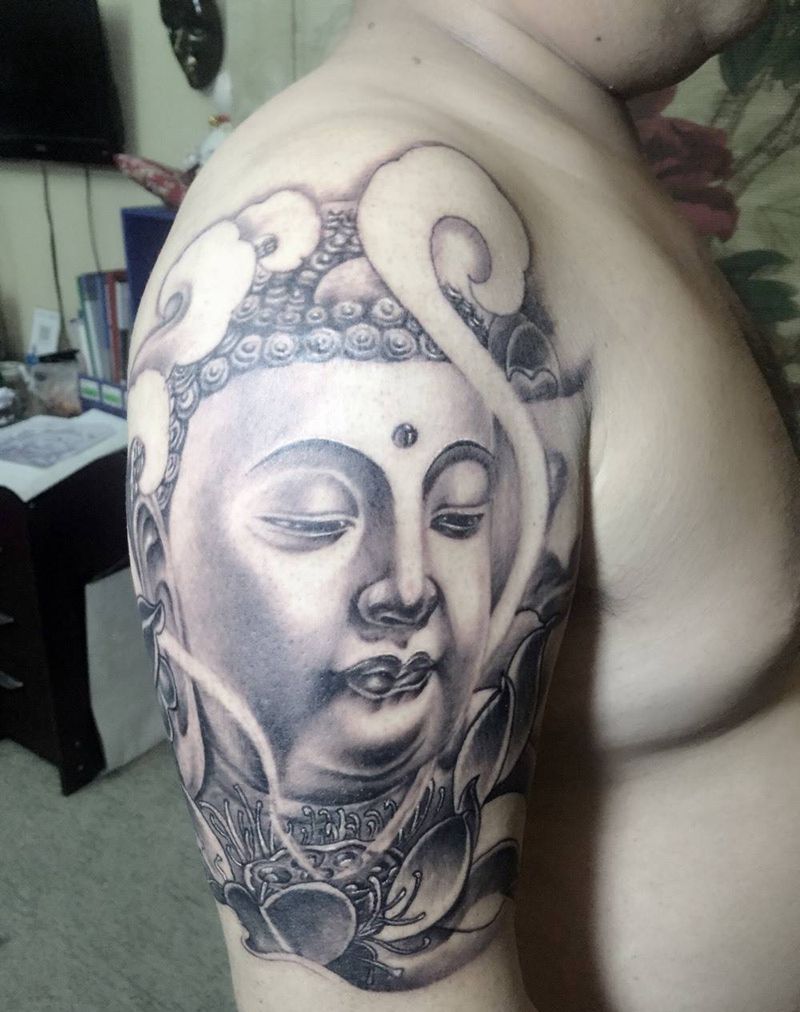 佛纹身图片_成品传统习俗宗教纹身图案