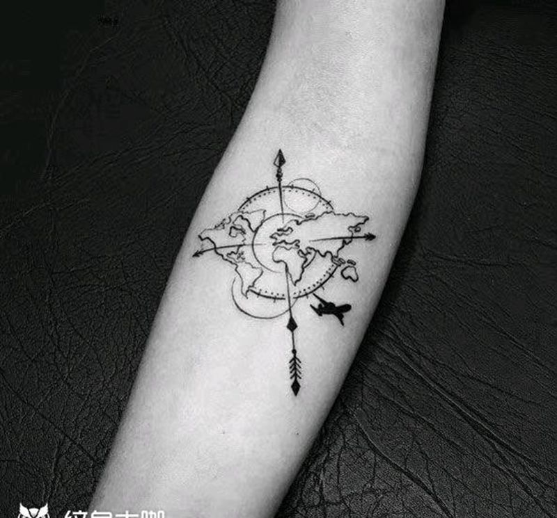 小亲新纹身图片_手臂几何纹身图案