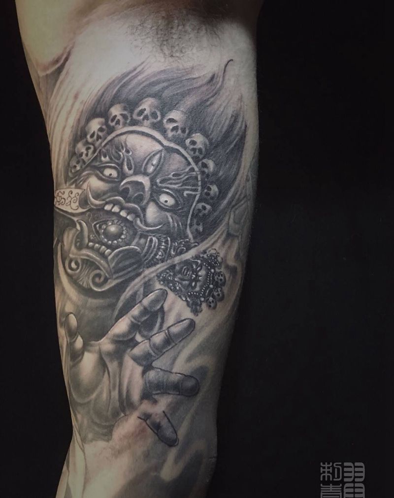 大黑天财神纹身图片