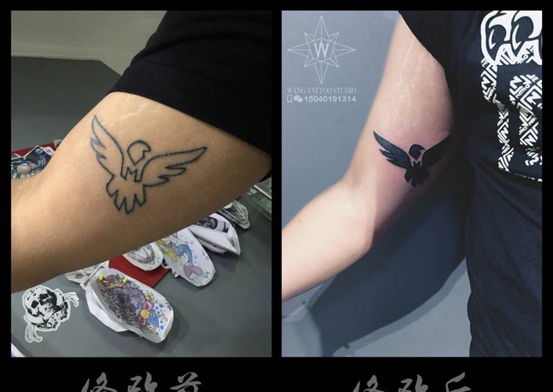 老鹰图腾纹身图片_成品手臂欧美图腾纹身图案