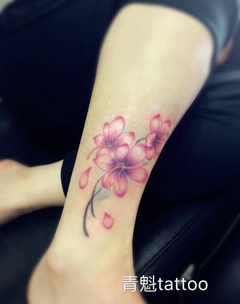 花遮盖作品纹身图片