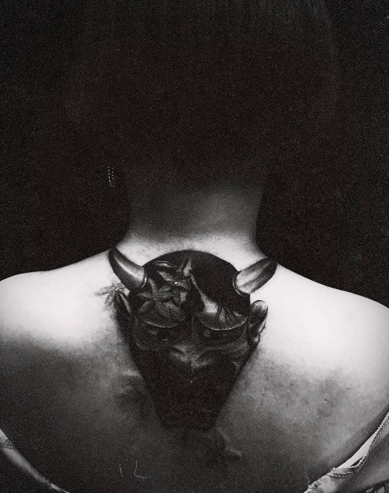 般若遮盖纹身图片