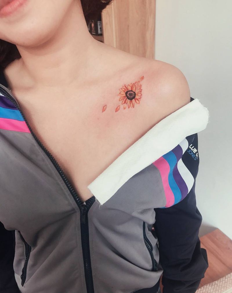 向日葵纹身图片