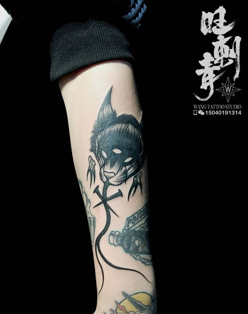 怪兽纹身图片_Old School纹身图案