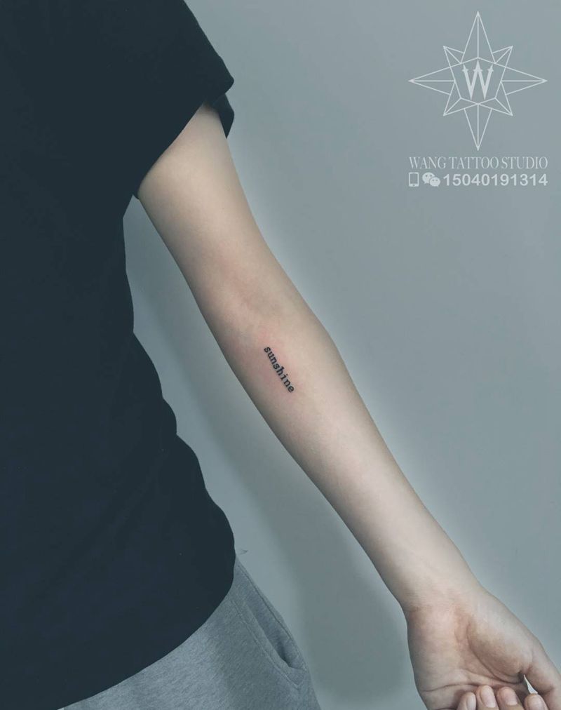 小英文纹身图片_成品手臂欧美字符纹身图案