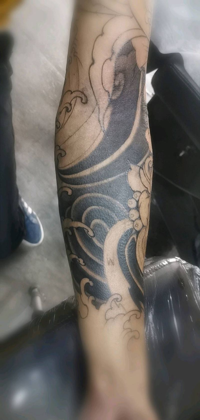 花臂纹身图片_手臂老传统纹身图案