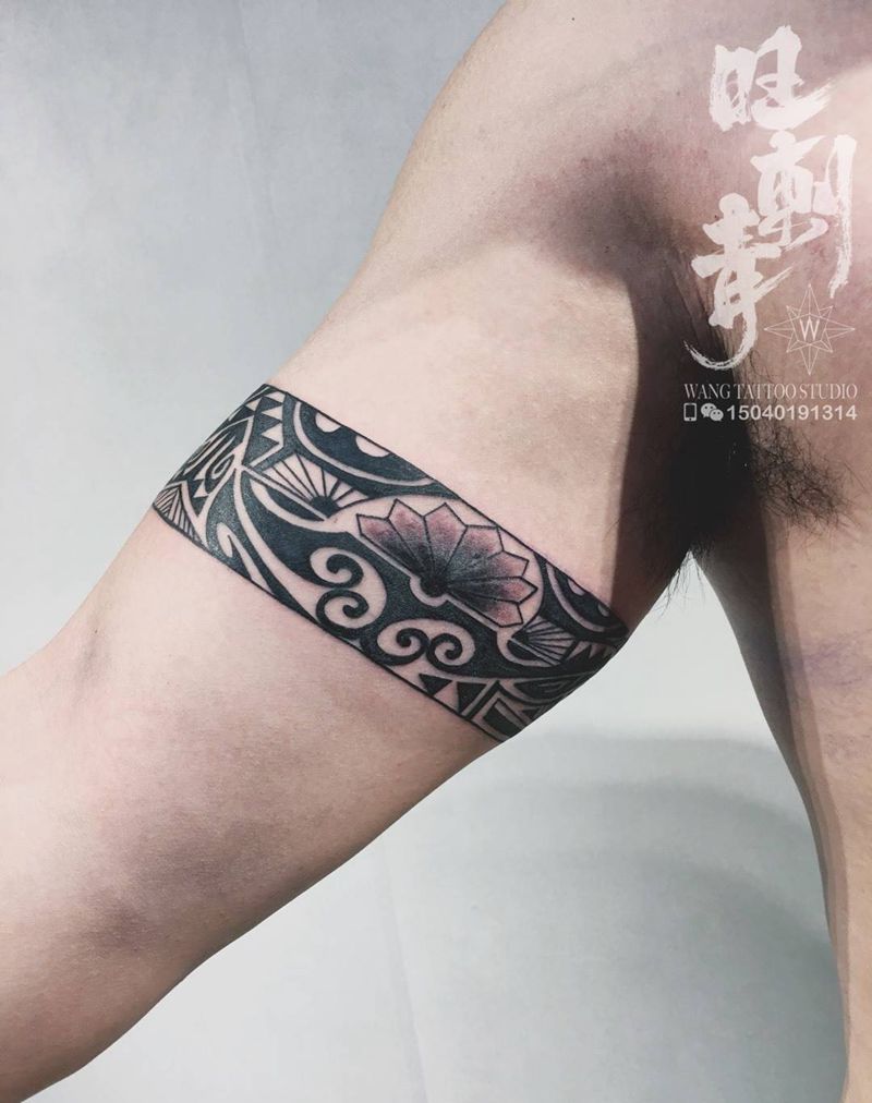 篆字图腾纹身图片_成品手臂欧美传统字符图腾纹身图案