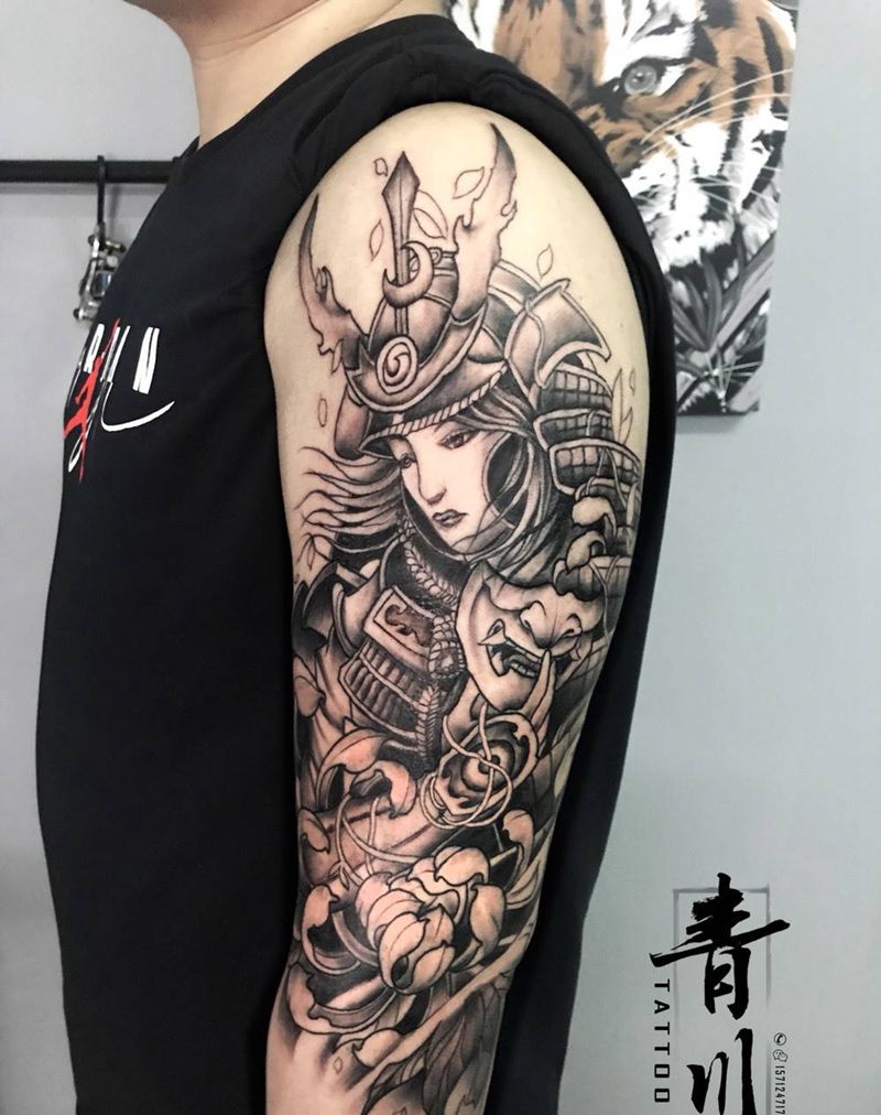 女武士纹身图片