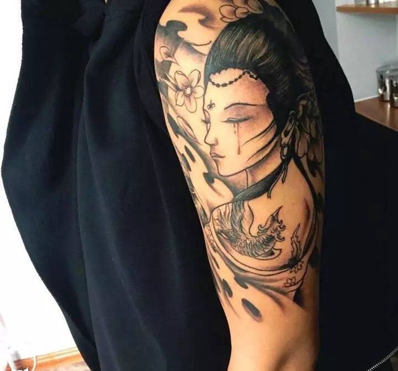 艺妓纹身图片