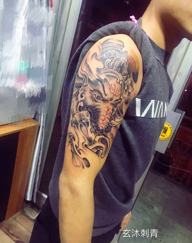 象神纹身图片