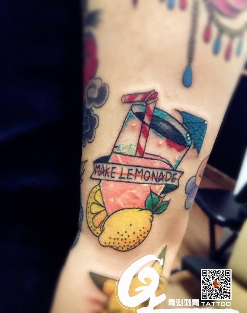 柠檬水纹身图片