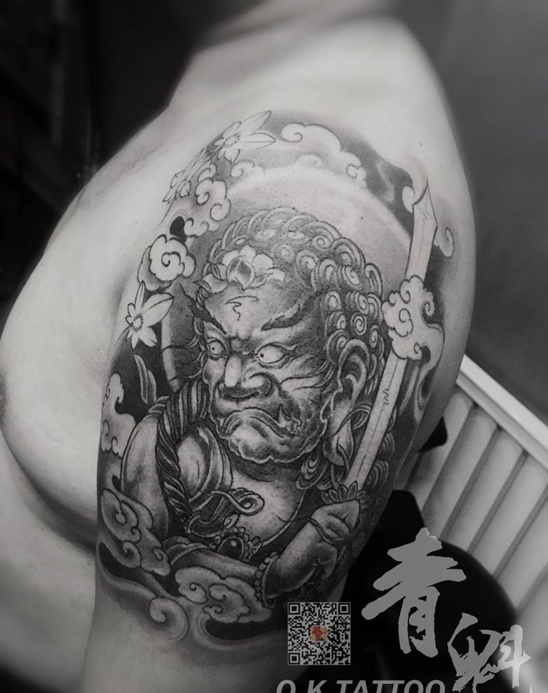 不动明王纹身图片