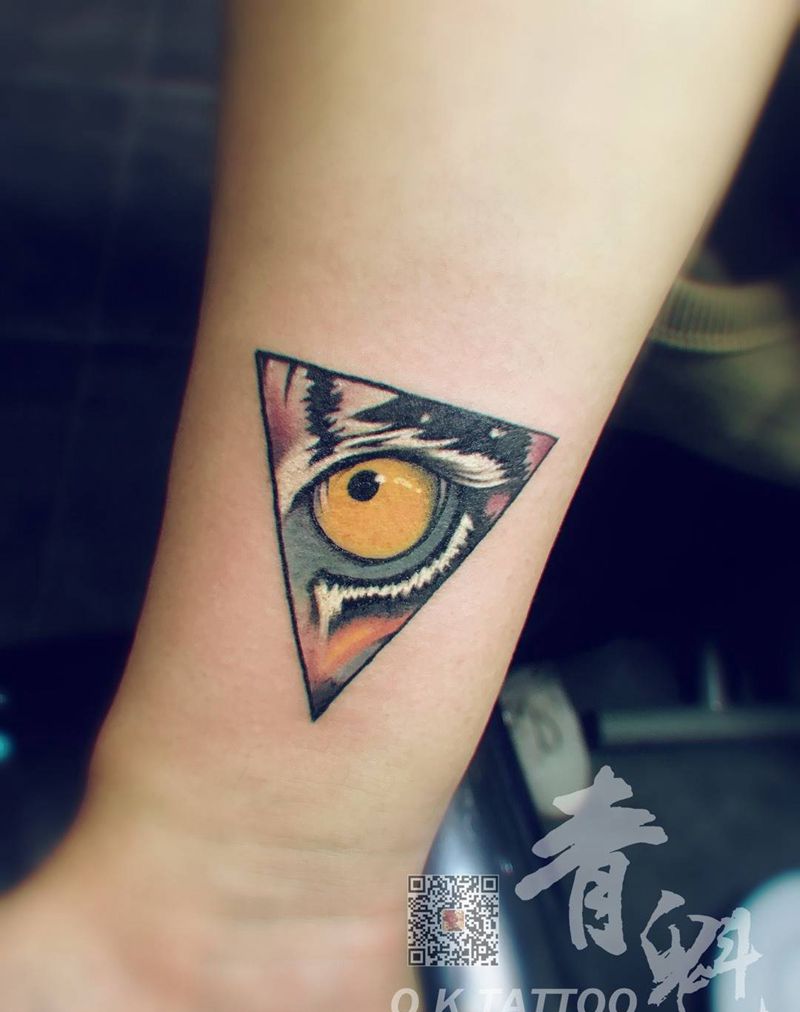 兽眼纹身图片