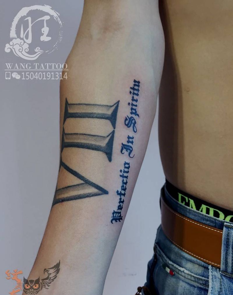 英文纹身图片_成品手臂胸部清新字符纹身图案