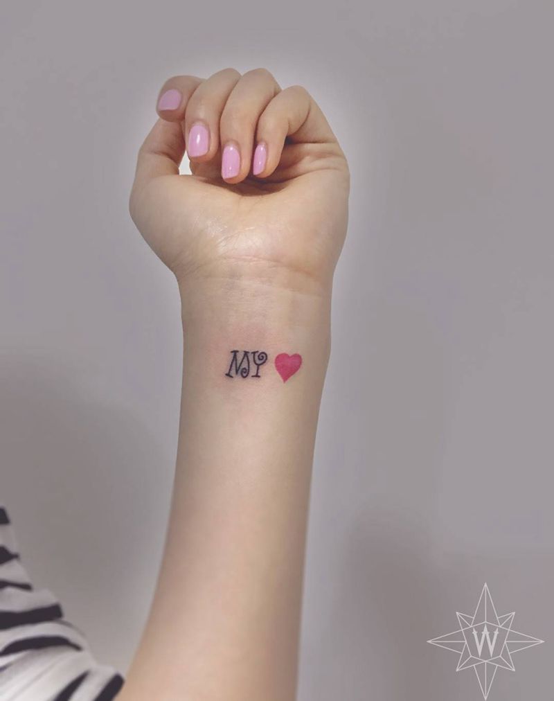 my纹身图片_手腕欧美字符清新纹身图案