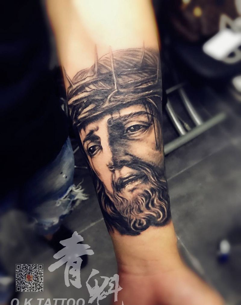 耶稣纹身图片