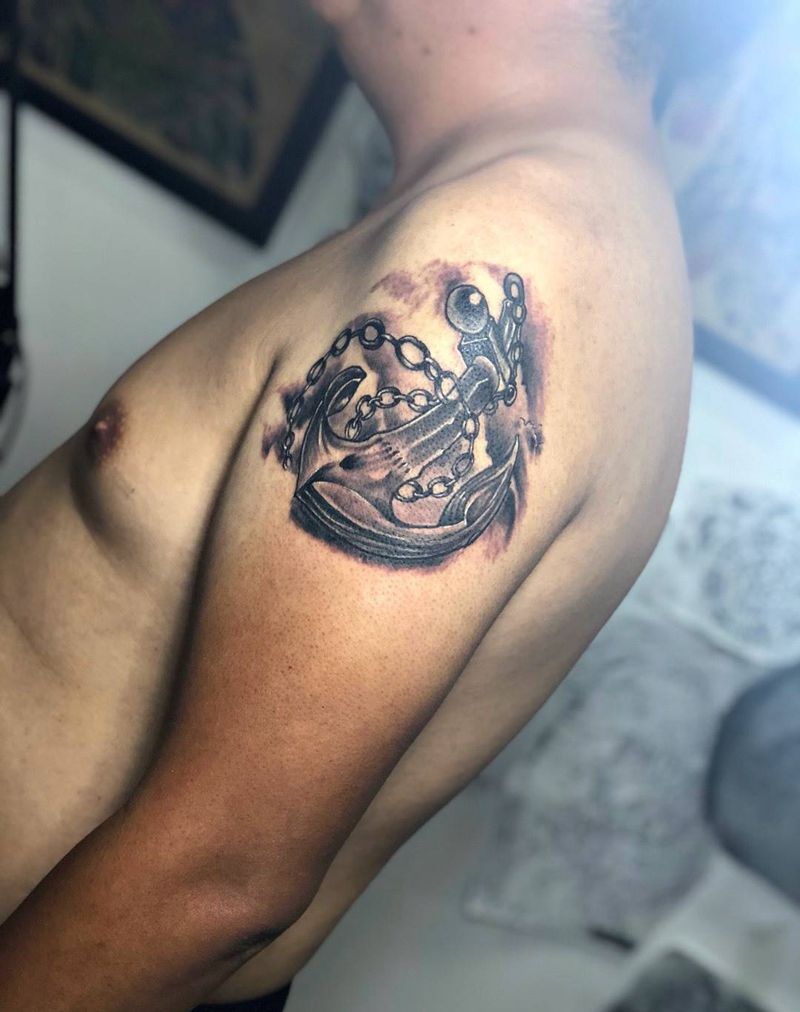 船锚纹身图片