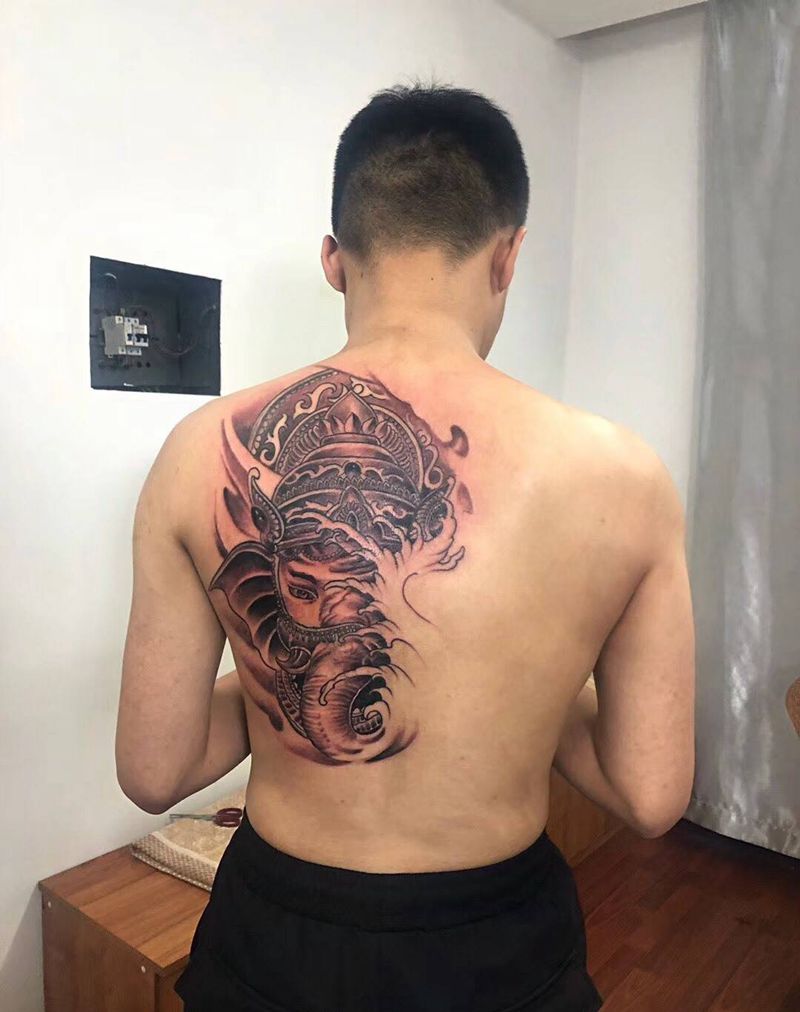 象神纹身图片