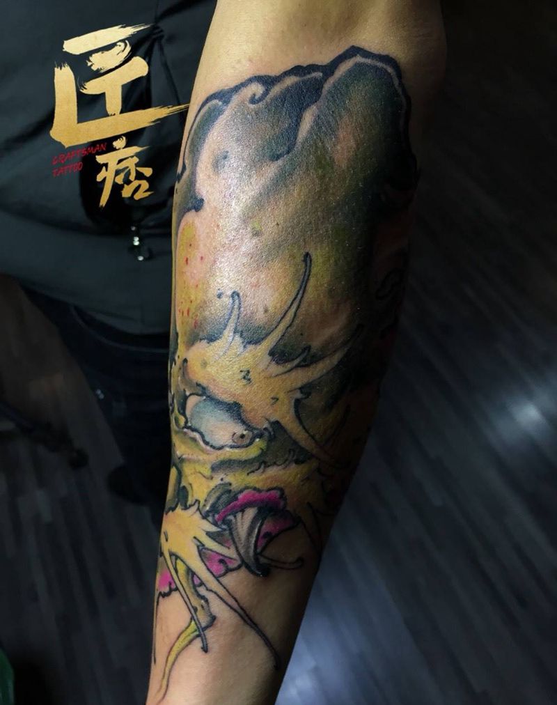 小龙头纹身图片