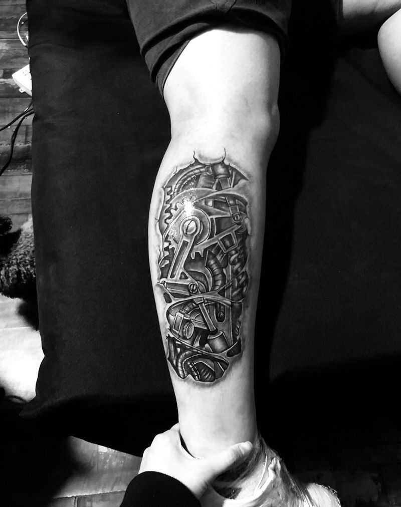 ⚙️腿扎纹身图片