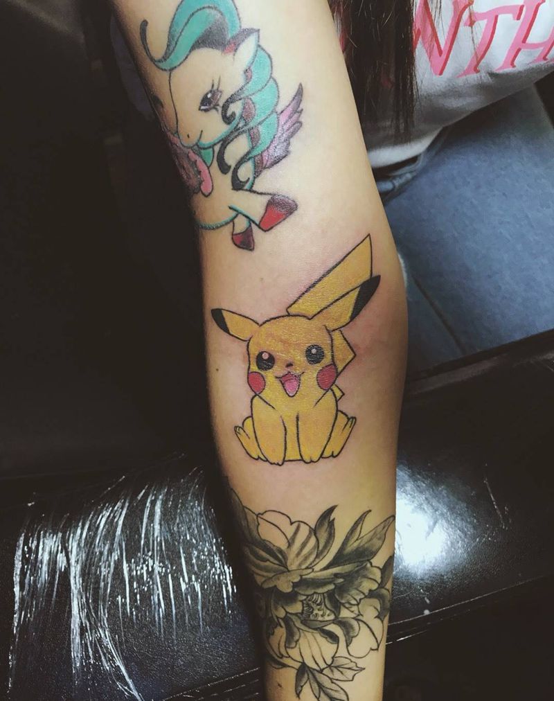 皮卡丘纹身图片