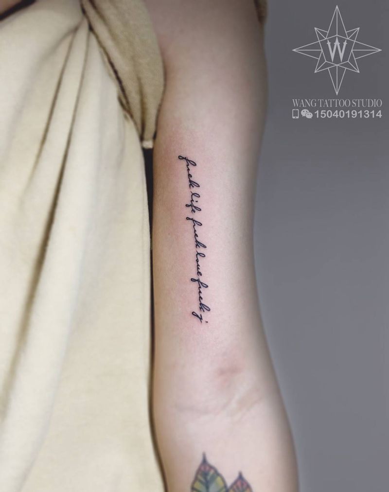 个性英文纹身图片_成品手臂欧美字符纹身图案