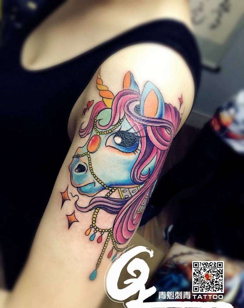 独角兽纹身图片