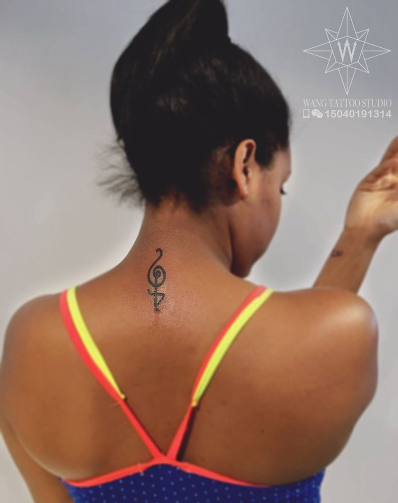 符号纹身图片_成品颈部手腕欧美字符纹身图案