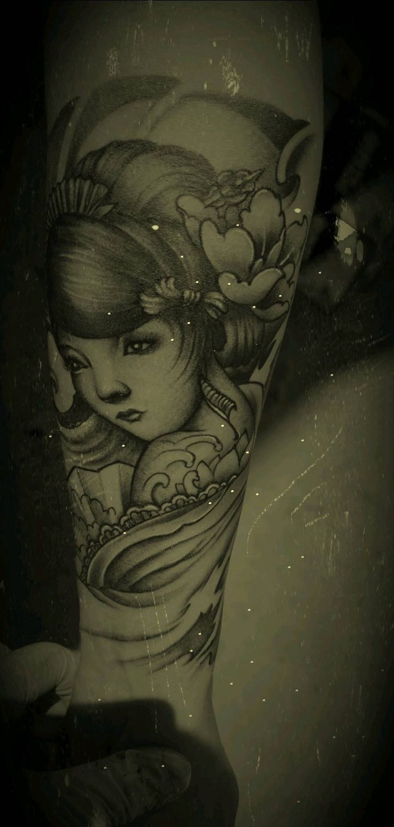 艺伎纹身图片_手臂纹身图案