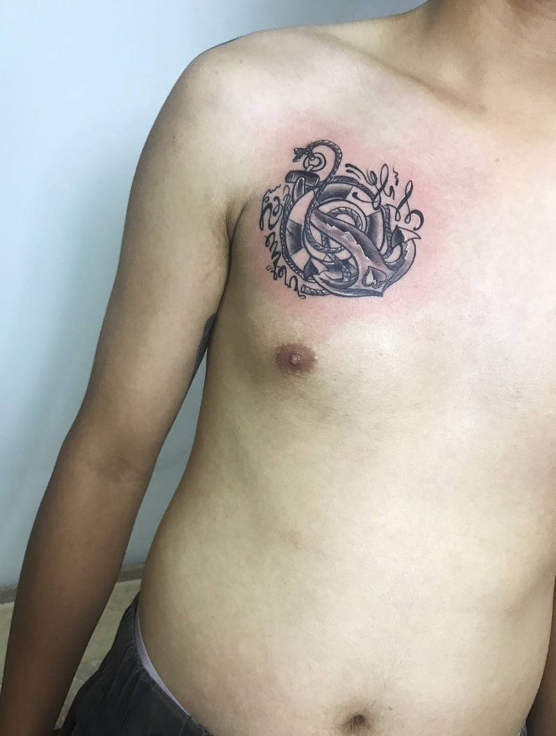 船锚纹身图片