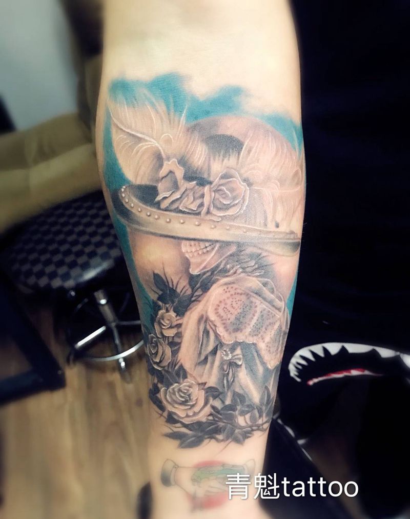 欧美骷髅纹身图片