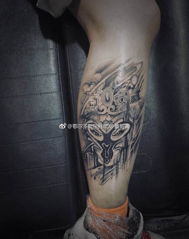 带图来扎（脸谱）纹身图片