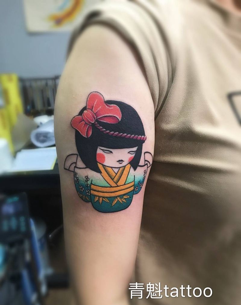 日本娃娃纹身图片