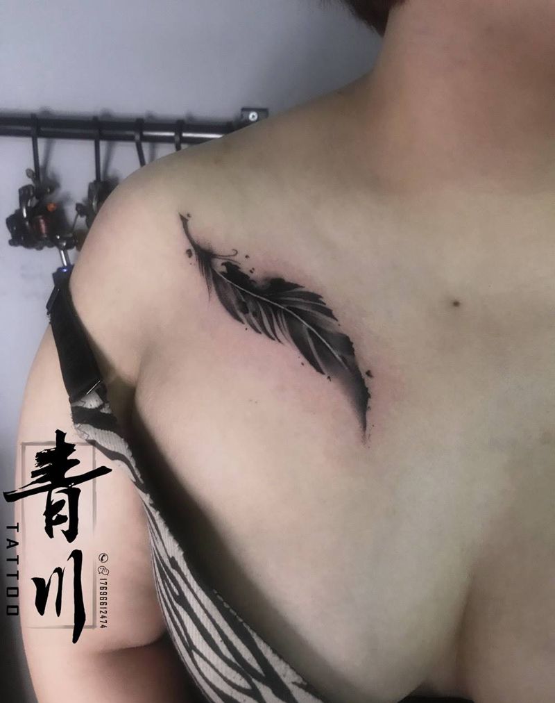 羽毛纹身图片