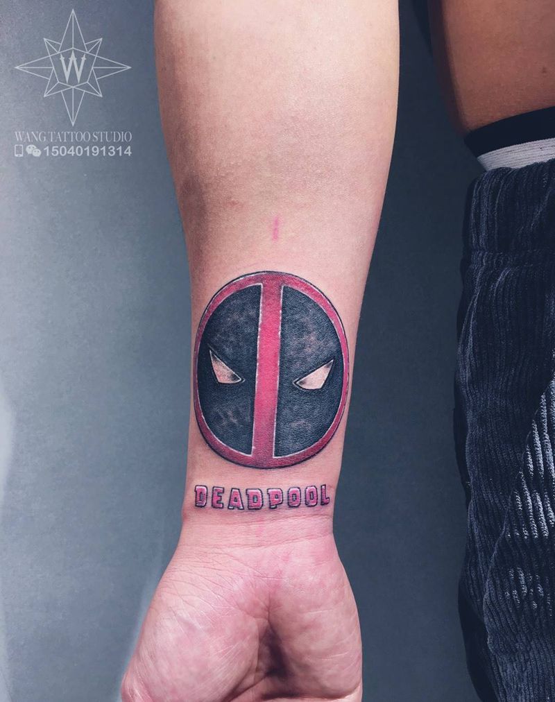 死侍纹身图片_成品手臂欧美字符人物纹身图案