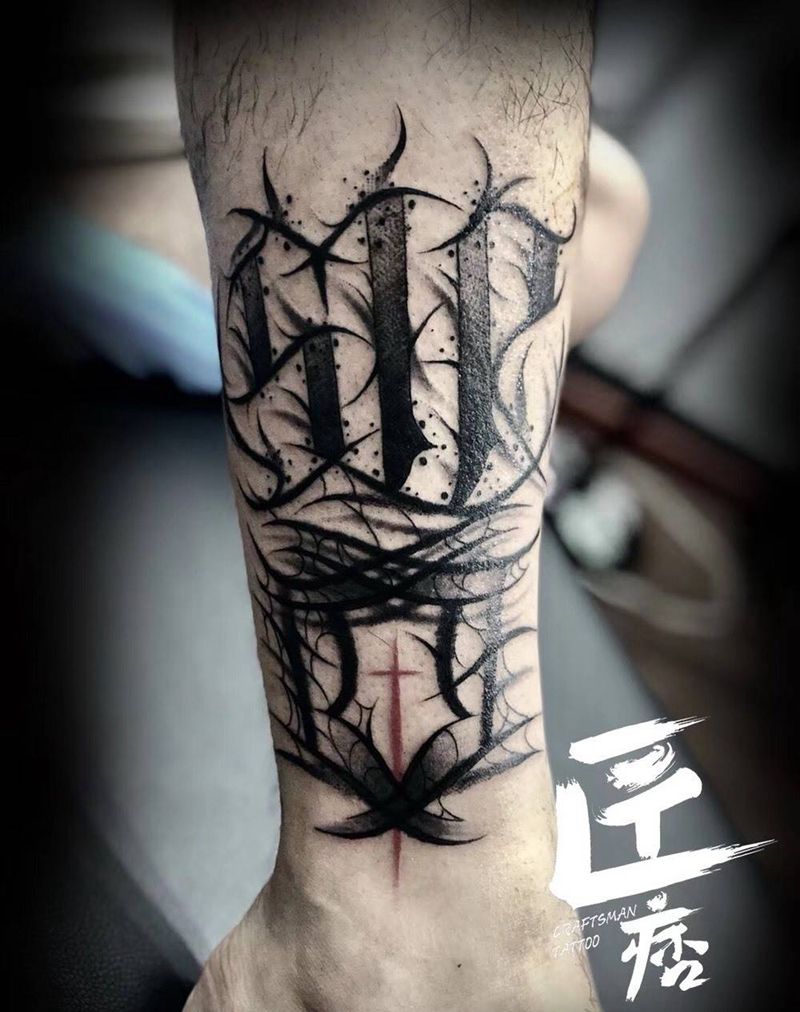 花体字纹身图片