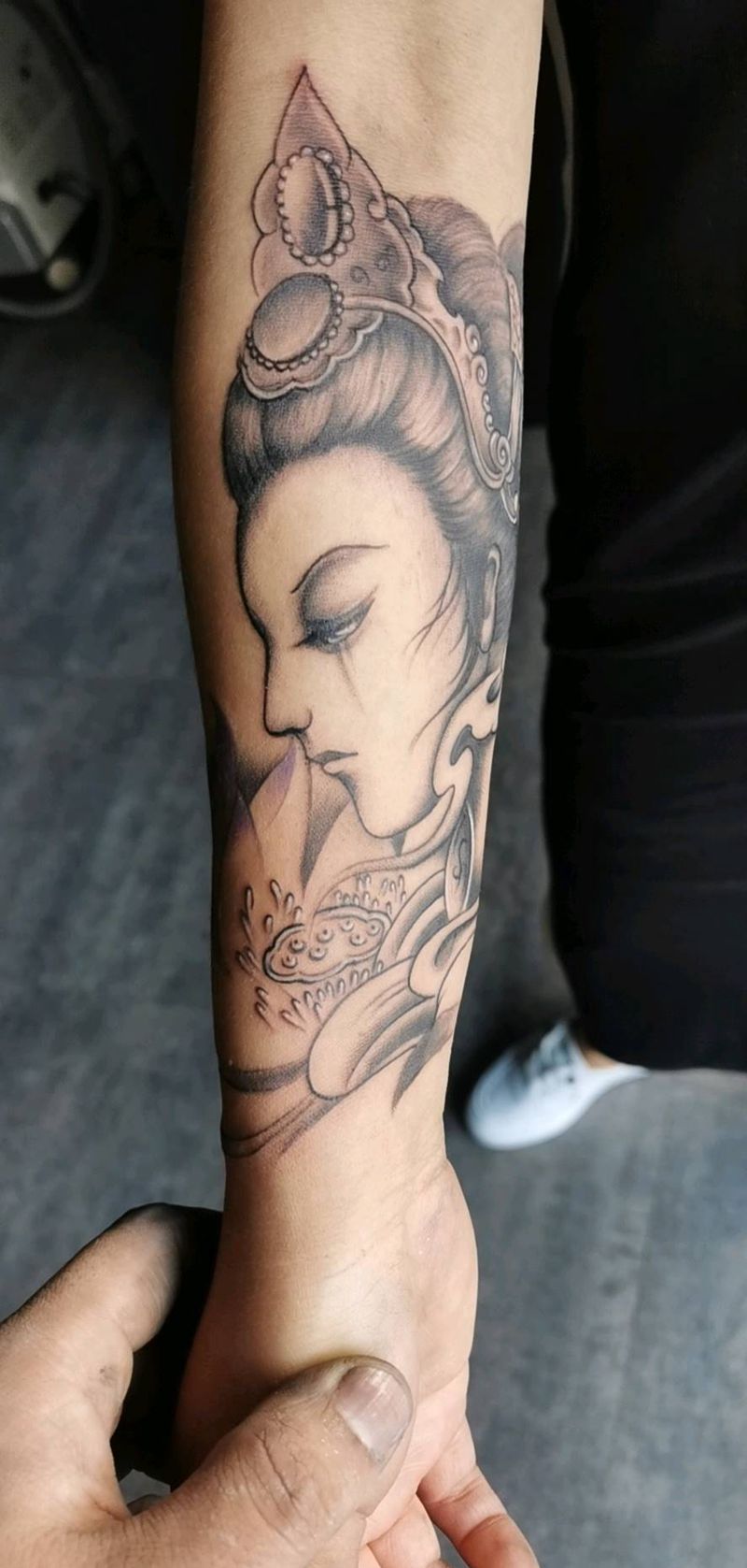 艺伎纹身图片_手臂纹身图案