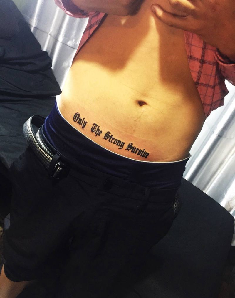 哥特体纹身图片