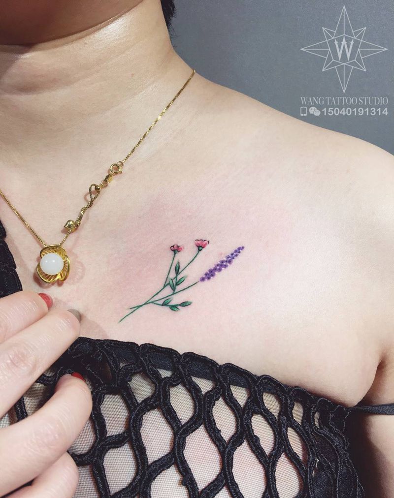 小清新纹身图片_成品手部手臂胸部耳后清新纹身图案