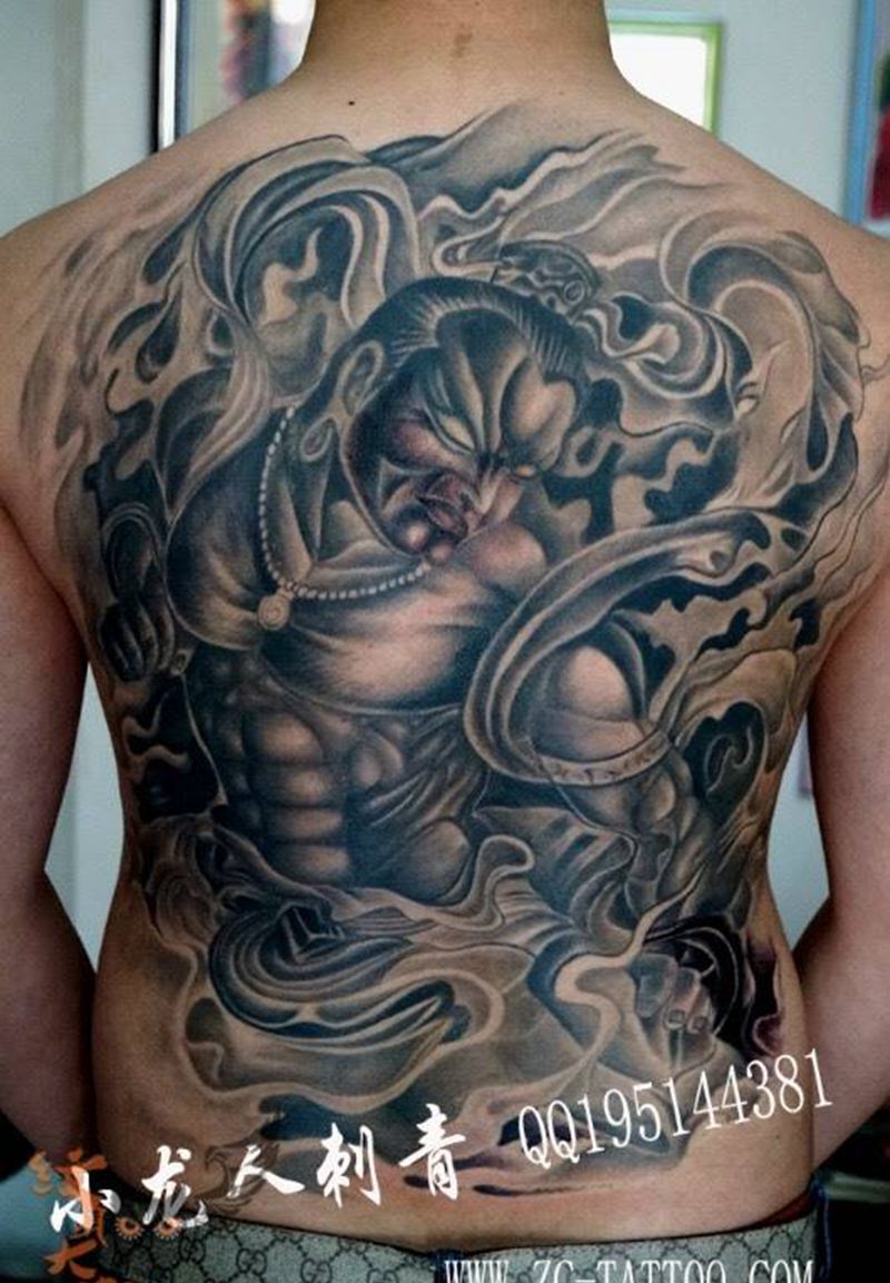 力士金刚纹身图片_人物鬼神宗教背部腿部手臂传统纹身图案
