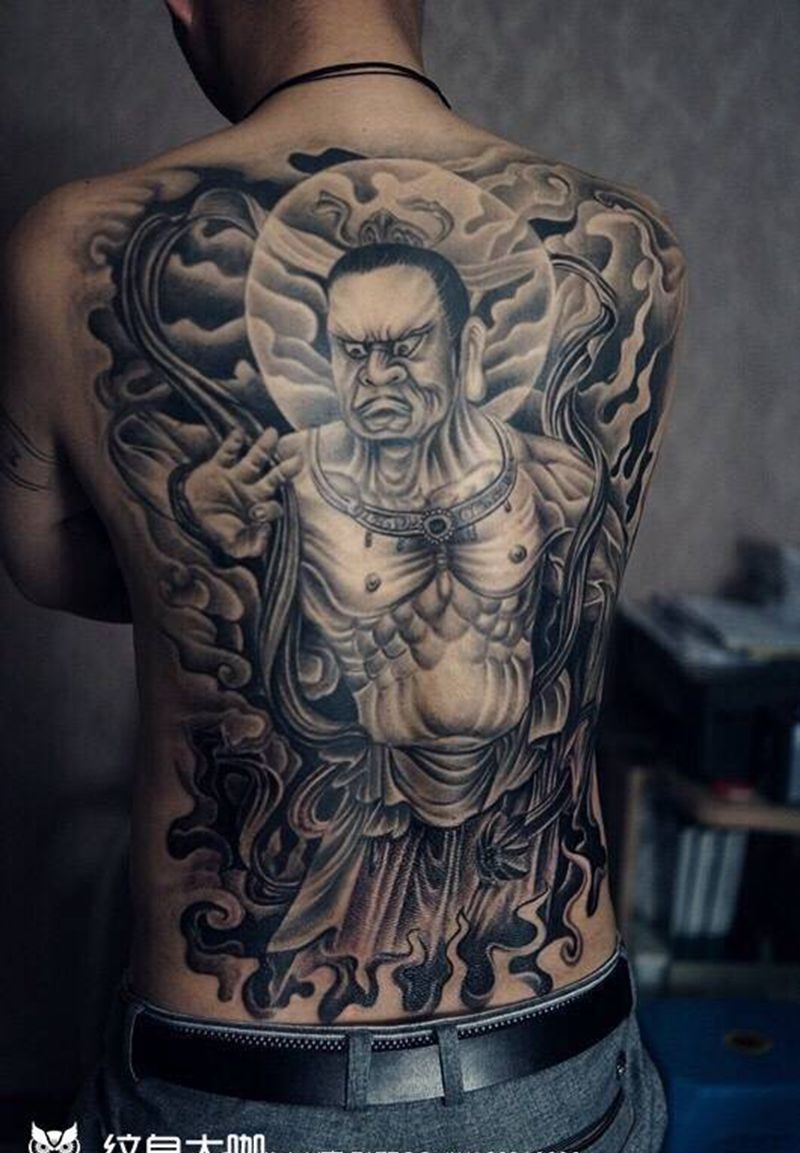 力士金刚纹身图片_成品手稿背部腿部手臂传统人物鬼神宗教原创纹身图案