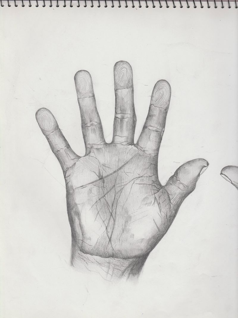 《手+指纹》纹身图片_欧美写实手稿纹身图案