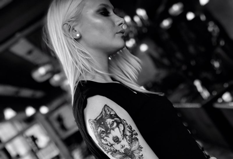 大连华龙堂刺青纹身图片_手臂欧美写实纹身图案