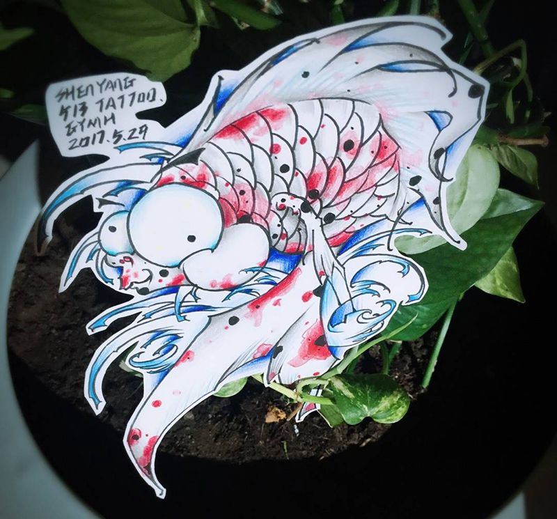 原创手稿纹身图片_手稿插画欧美清新贴纸字符动物植物原创手臂纹身图案