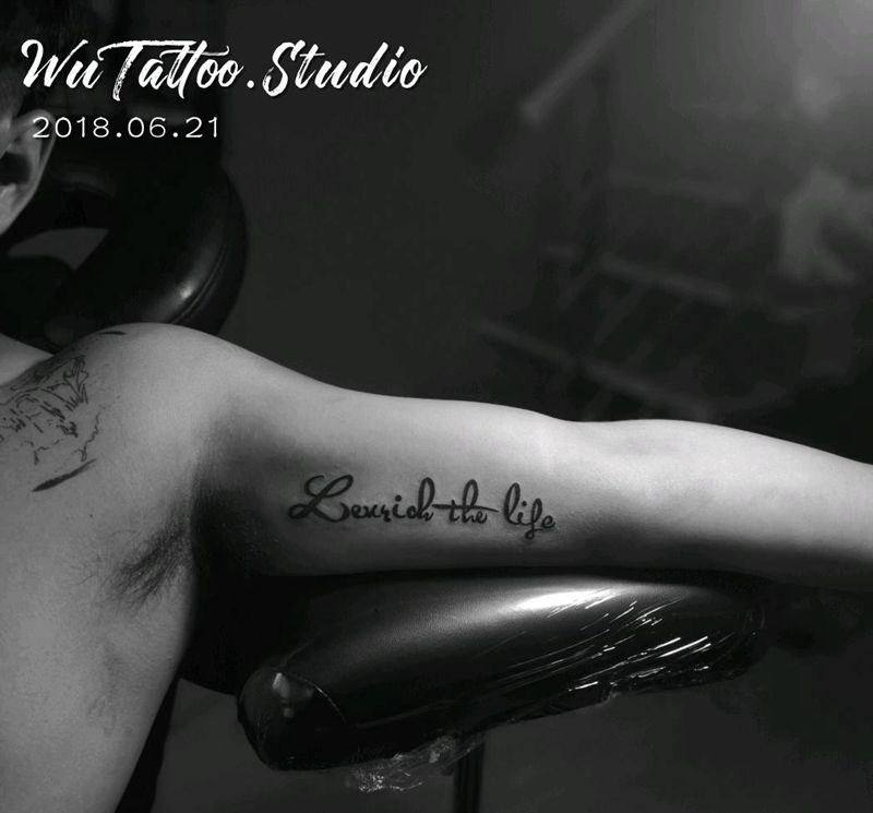 英文纹身图片_手臂欧美成品纹身图案