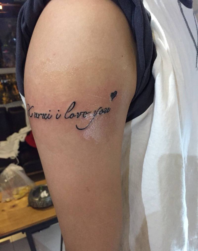 小清新英文纹身图片_成品手臂清新字符纹身图案