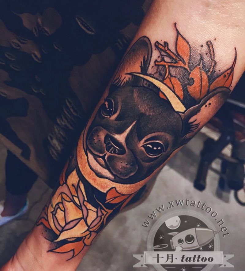 爱犬-十月纹身图片_小伟刺青动物纹身图案
