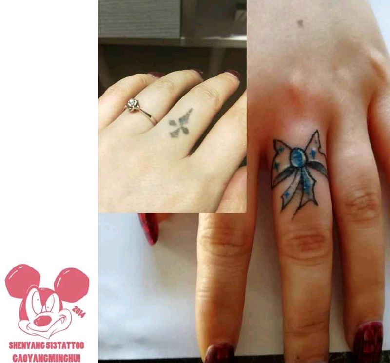 小清新遮盖纹身图片